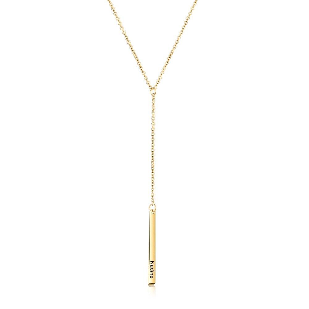 Custom Bar Necklaces Pendant Long Chain