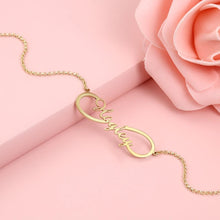 Load image into Gallery viewer, Custom Single Infinity Name Necklace
