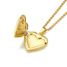 Load image into Gallery viewer, Heart Shaped Box Pendant Necklace In Gold
