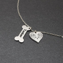 Load image into Gallery viewer, Pet Photo Name Custom Pendant Necklace
