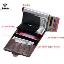 Load image into Gallery viewer, Custom Name Card Holder Anti RFID Twinwallet
