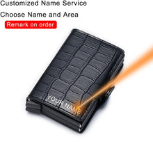 Load image into Gallery viewer, Custom Name Card Holder Anti RFID Twinwallet
