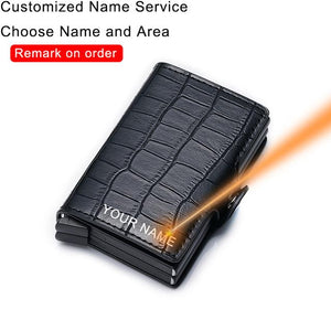 Custom Name Card Holder Anti RFID Twinwallet