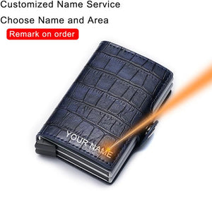 Custom Name Card Holder Anti RFID Twinwallet