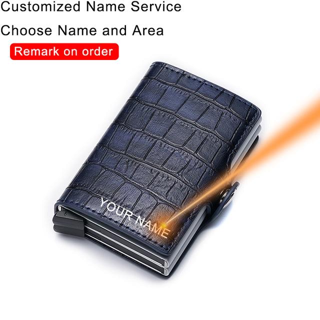 Custom Name Card Holder Anti RFID Twinwallet