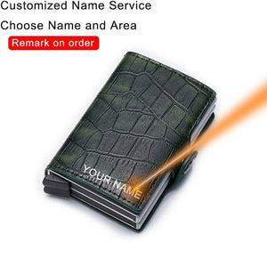 Custom Name Card Holder Anti RFID Twinwallet