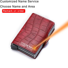 Load image into Gallery viewer, Custom Name Card Holder Anti RFID Twinwallet
