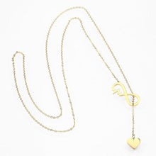 Load image into Gallery viewer, Custom Infinity Heartbeat Long Chain Necklace
