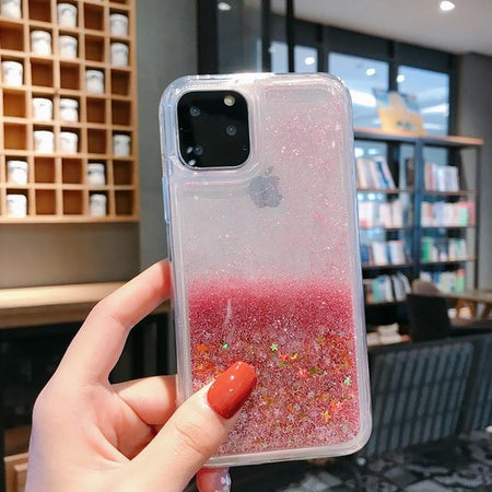 Liquid Quicksand Bling Glitter Phone Case For iPhone 11 Pro Max XS X XR 6 6S 8 7 Plus 5 5S SE Water Shine Silicon Cover