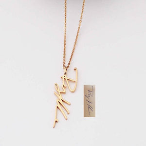 Custom Cursive Necklace Gold-Color