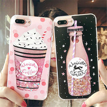 Load image into Gallery viewer, Quicksand holster for iPhone X 7 for iPhone 6 6s Plus XR XS Max 11PRO Flamingo phone case Bling Dynamic Love Hearts back cover
