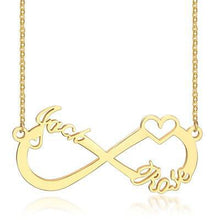 Load image into Gallery viewer, Infinity Two Name Necklace in Gold Plated
