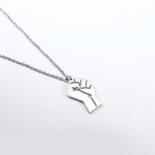 Load image into Gallery viewer, Black Lives Matter Resist Fist Power Solidarity Necklace
