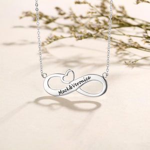 Custom Engraved Name Necklace Silver