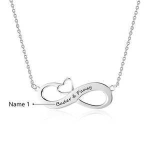 Custom Engraved Name Necklace Silver