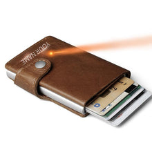 Load image into Gallery viewer, Custom Name Card Holder Anti RFID MiniWallet
