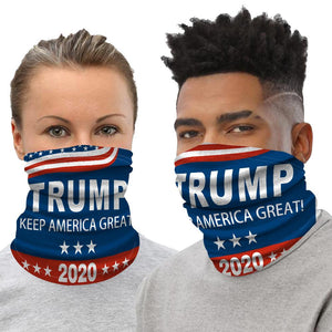 Trump 2020 Flags Ice Silk Fabric Cycling Bike Bicycle Riding Scarf Variety Magic Headband Veil Scarves Face Mesh Bandanas Mask