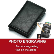 Load image into Gallery viewer, Photo Engraving Card Holder- Anti RFID Leather
