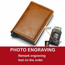 Load image into Gallery viewer, Photo Engraving Card Holder- Anti RFID Leather
