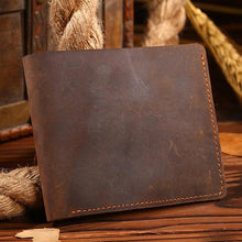 Load image into Gallery viewer, Personalized Name Engraving Mens Leather Wallet
