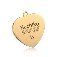 Load image into Gallery viewer, Stainless Steel Pet Dog Collar Accessories Customized Dog Cat Id Tag Name Telephone Free Engraving
