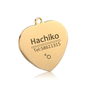 Stainless Steel Pet Dog Collar Accessories Customized Dog Cat Id Tag Name Telephone Free Engraving