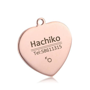 Stainless Steel Pet Dog Collar Accessories Customized Dog Cat Id Tag Name Telephone Free Engraving