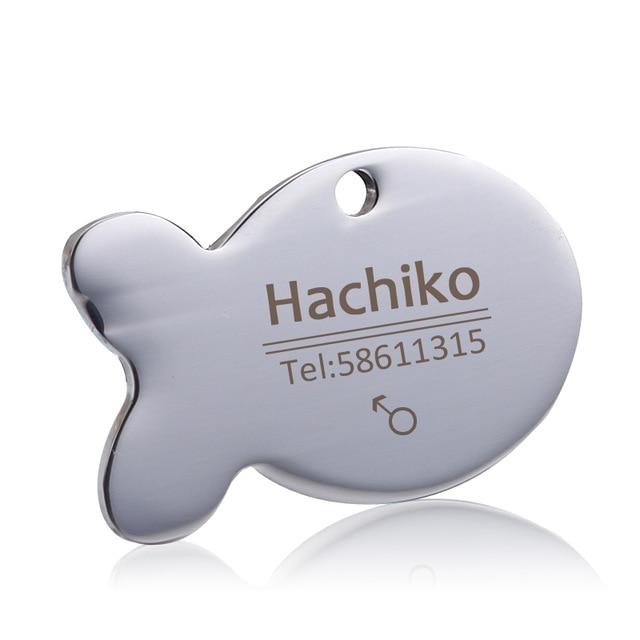Stainless Steel Pet Dog Collar Accessories Customized Dog Cat Id Tag Name Telephone Free Engraving