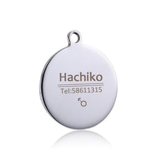 Load image into Gallery viewer, Stainless Steel Pet Dog Collar Accessories Customized Dog Cat Id Tag Name Telephone Free Engraving
