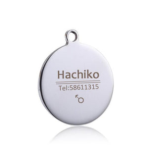 Stainless Steel Pet Dog Collar Accessories Customized Dog Cat Id Tag Name Telephone Free Engraving