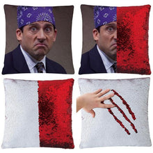 Load image into Gallery viewer, Fashion Shining Trump Cushion Reversible Color Changing Pillow Case Magical Nicolas Cage Cushion Cover with Sequins Pillow Cover
