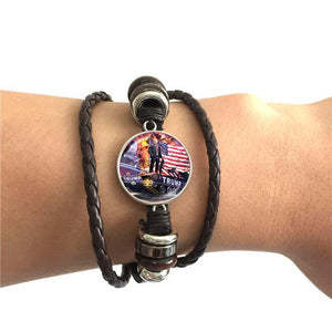 *NEW* 2020 USA Trump Collection Election Leather Bracelet