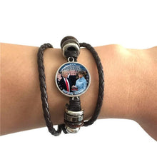 Load image into Gallery viewer, *NEW* 2020 USA Trump Collection Election Leather Bracelet
