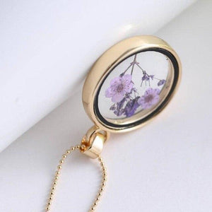 Organic Dried Flower Pendant