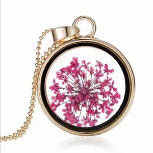 Organic Dried Flower Pendant