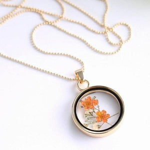 Organic Dried Flower Pendant