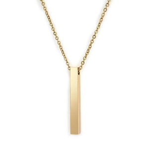 Personalized Stainless Steel Necklace Gold