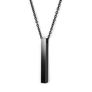 Personalized Stainless Steel Necklace Black