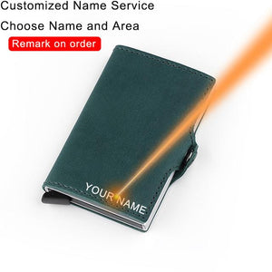 Custom Name Card Holder Anti RFID Slimwallet