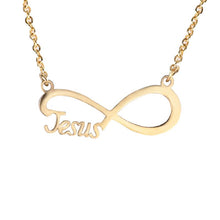 Load image into Gallery viewer, Custom Single Name Infinity Necklace Gold Plated
