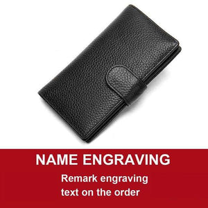 Men's Engraved Laser Leather Wallet