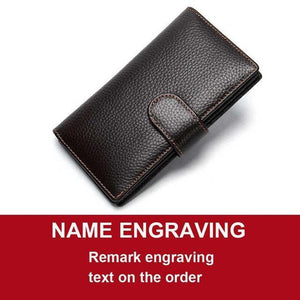 Men's Engraved Laser Leather Wallet