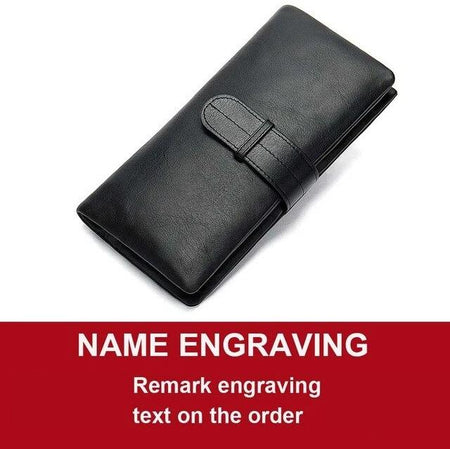 Men's Engraved Laser Leather Wallet