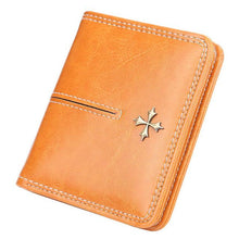 Load image into Gallery viewer, Custom Name Engraving Leather Short Wallet
