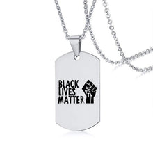 Load image into Gallery viewer, Black Lives Matter Metal Chain Necklace
