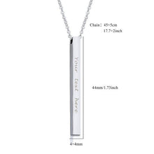Load image into Gallery viewer, Custom Necklace Engraved Silver
