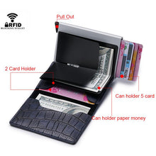 Load image into Gallery viewer, Custom Name Card Holder Anti RFID Slimwallet
