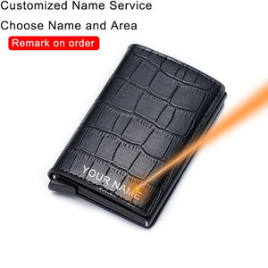 Custom Name Card Holder Anti RFID Slimwallet