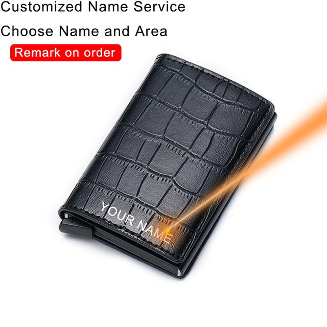 Custom Name Card Holder Anti RFID Slimwallet