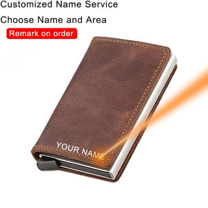 Custom Name Card Holder Anti RFID Slimwallet